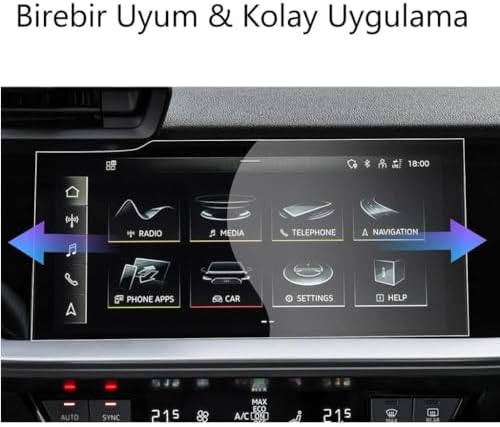 Audi A3 Ekran Koruyucu 10.1 İnç Multimedya Nano