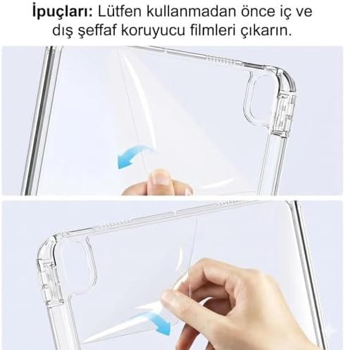 iPad 7/8/9.Nesiller İle Uyumlu 10.2 İnç iPad İle Uyumlu Kalem Bölmeli, Ayrılabilen Kolay Tak Çıkar, 6 Farklı Duruş Pozisyonu, Köşe Korumalı, Yarı Saydam, Katlanır Tablet Kılıfı Cp-2 Beyaz