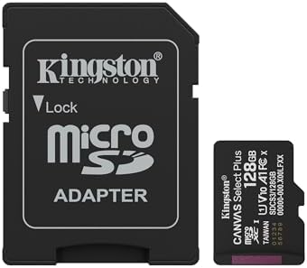128GB microSDXC Canvas Select Plus Gen3 150MB/s A1 Card + Adapter