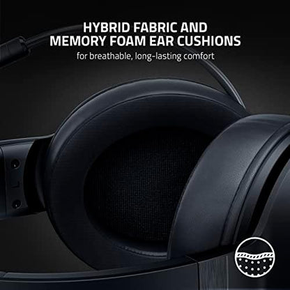 Razer Kraken V3 X USB - Kablolu USB Oyun Kulaklığı (285 g'da ultra hafif, TriForce 40 mm sürücüler, HyperClear Kardioid Mikrofon, 7.1 surround ses, Chroma RGB) Siyah