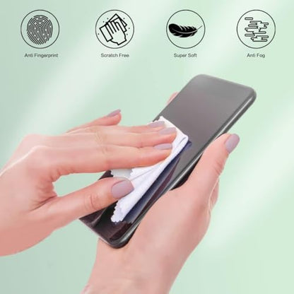 5'li Mikrofiber Gözlük Temizleme Bezi | Çiziksiz Lens Temizleme Bezi | Gözlük, Kamera, Telefon, Tablet ve Ekran Temizlik Bezi | Tüy Bırakmaz, Yıkanabilir, Yeniden Kullanılabilir