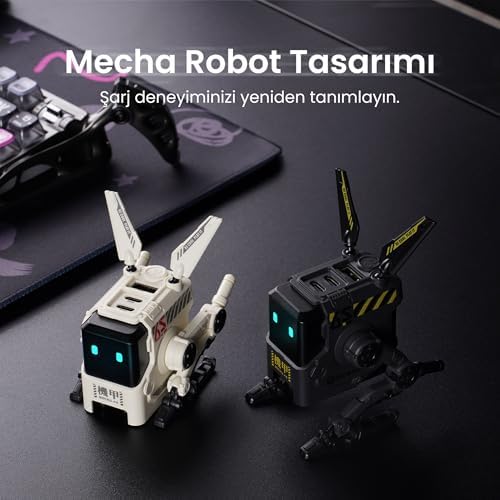 GravaStar Alpha Hızlı Şarj Cihazı GAN, 65 W, 3 Bağlantı Noktalı Hızlı Şarj Cihazı, Seyahat için Çoklu Fişli, İngiltere/ABD/ABD için Evrensel Şarj
