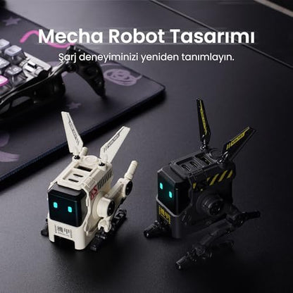 GravaStar Alpha Hızlı Şarj Cihazı GAN, 65 W, 3 Bağlantı Noktalı Hızlı Şarj Cihazı, Seyahat için Çoklu Fişli, İngiltere/ABD/ABD için Evrensel Şarj