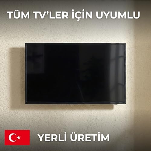 Sabit TV Duvar Askı Aparatı | 43-65 İnç (109-165 cm) LCD/LED Uyumlu | 40 KG Taşıma Kapasitesi | VESA 200x200-600x600 | Samsung, LG,, Sony, Sunny ile Uyumlu | Güçlü ve Güvenli Tasarım