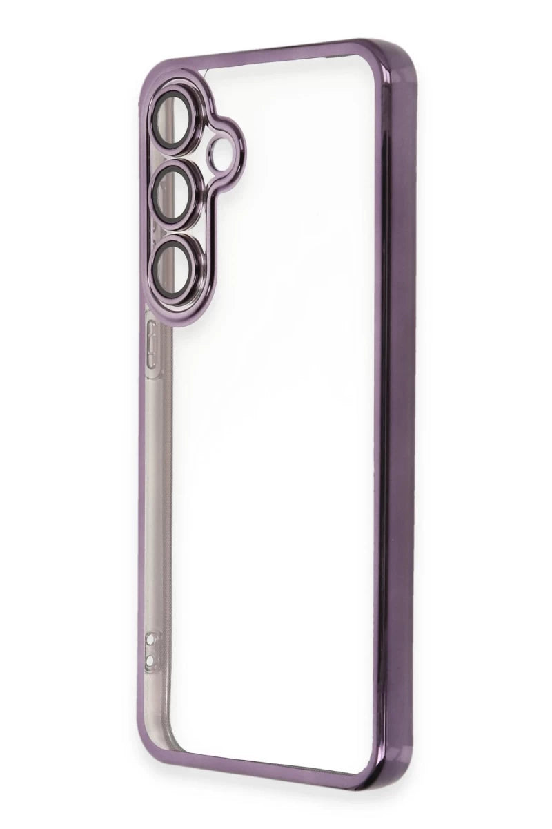 Samsung Galaxy S24 FE Kılıf Razer Lensli Silikon - Mor