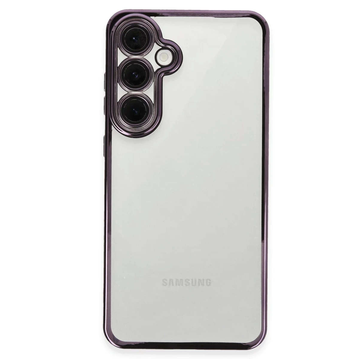 Samsung Galaxy S24 FE Kılıf Razer Lensli Silikon - Mor