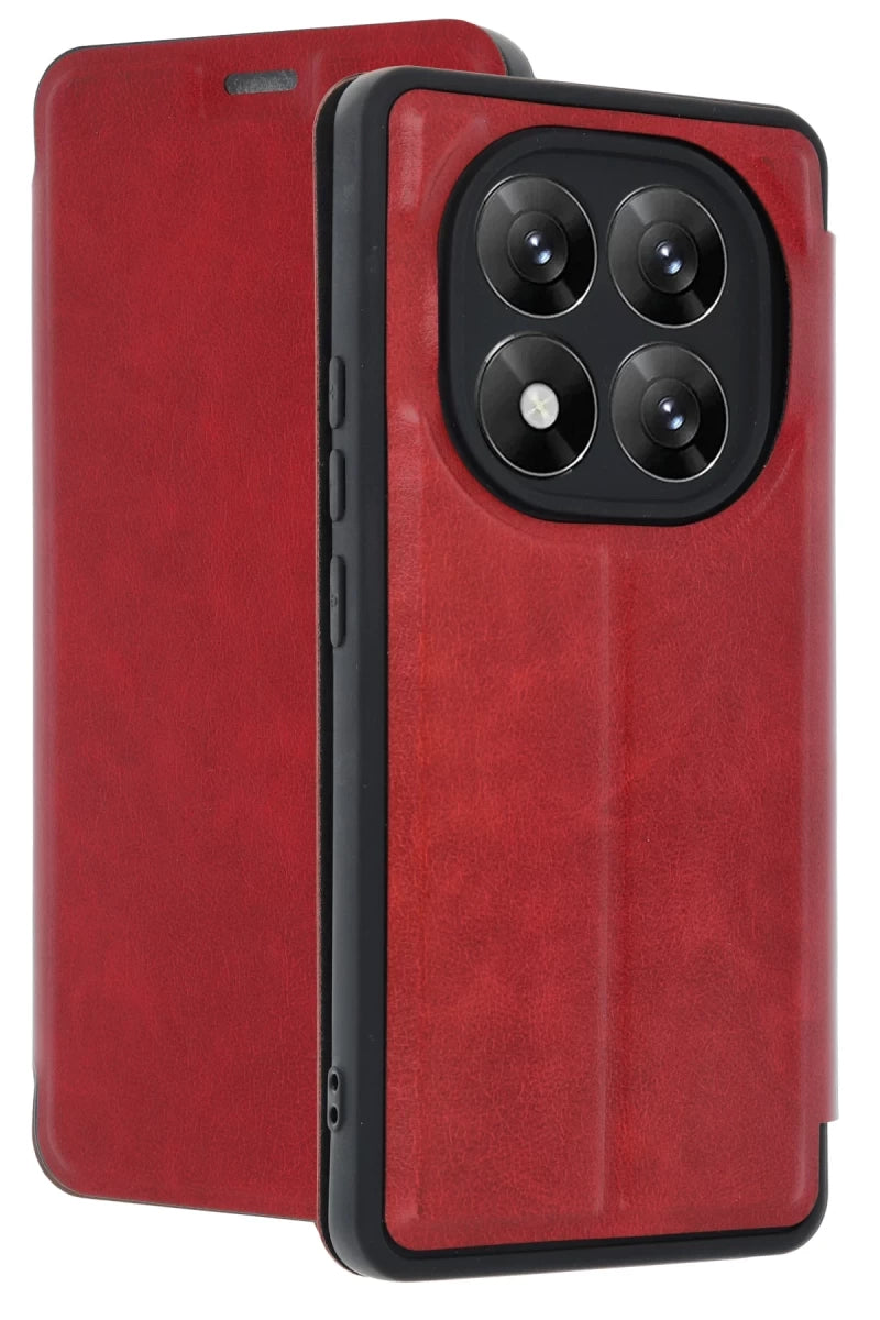 Xiaomi Redmi Note 14 Pro 5G Kılıf Flip Cover - Kırmızı