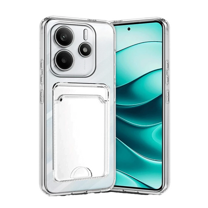 Xiaomi Redmi Note 14 4G Kılıf Kart Şeffaf Silikon - Şeffaf