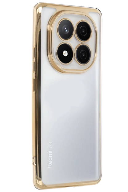 Xiaomi Redmi Note 14 Pro 4G Kılıf Razer Lensli Silikon - Gold