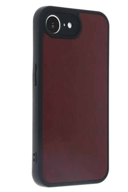 Apple iPhone 16E Kılıf Aras Deri Kapak - Bordo