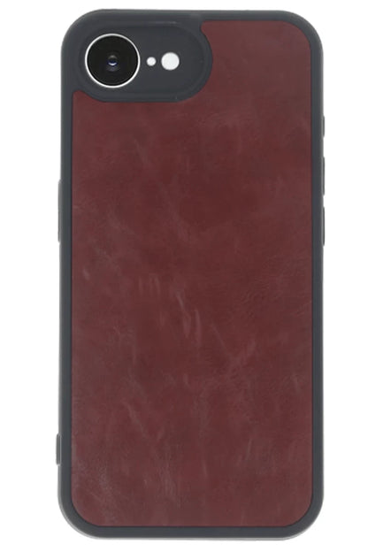 Apple iPhone 16E Kılıf Aras Deri Kapak - Bordo