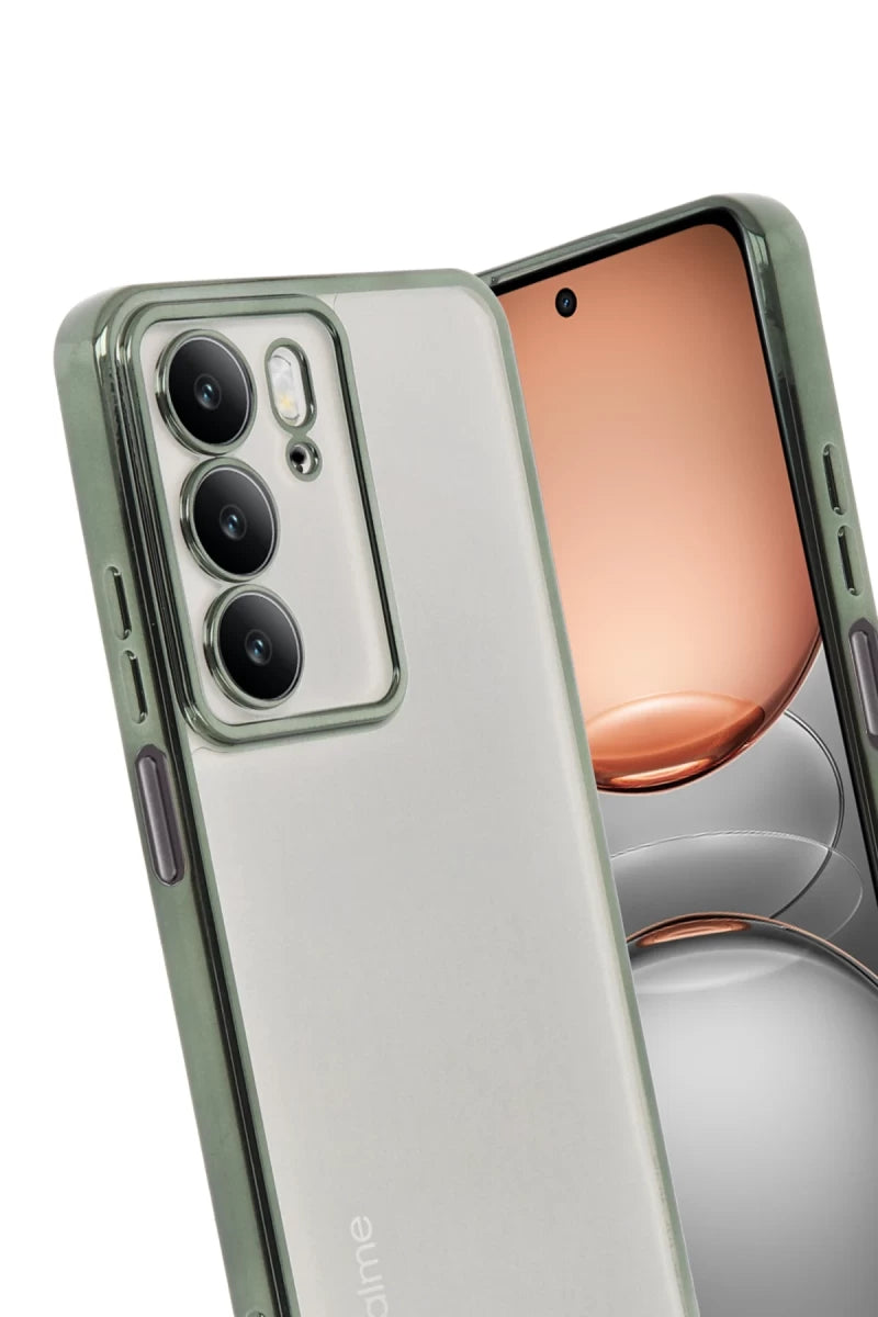 Realme C75 4G Kılıf Razer Lensli Silikon - Yeşil