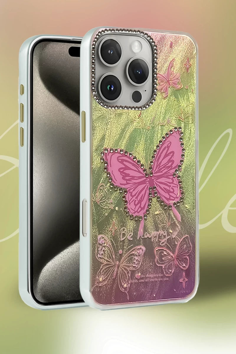 Apple iPhone 15 Pro Max Kılıf Blade Aynalı Desenli Kapak - Desen 4