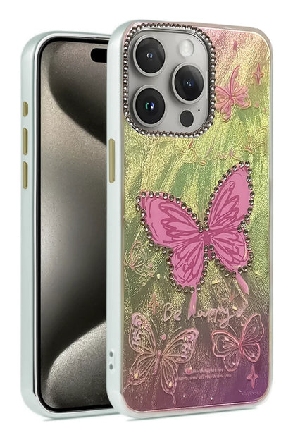 Apple iPhone 15 Pro Max Kılıf Blade Aynalı Desenli Kapak - Desen 5