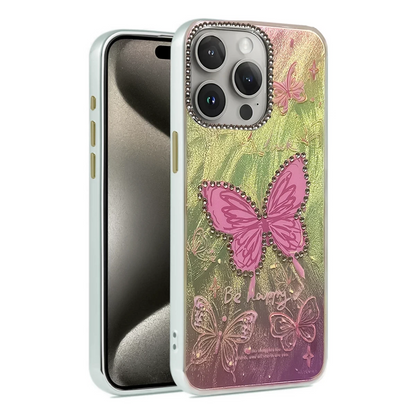 Apple iPhone 15 Pro Max Kılıf Blade Aynalı Desenli Kapak - Desen 5