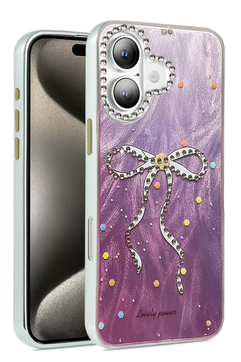 Apple iPhone 16 Kılıf Blade Aynalı Desenli Kapak - Desen 1