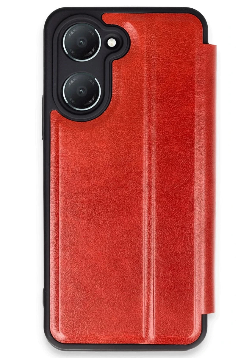Vivo Y18 Kılıf Flip Cover - Kırmızı