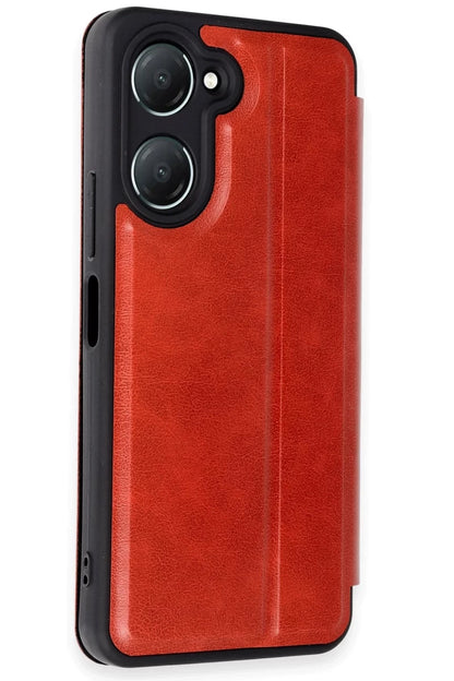 Vivo Y18 Kılıf Flip Cover - Kırmızı