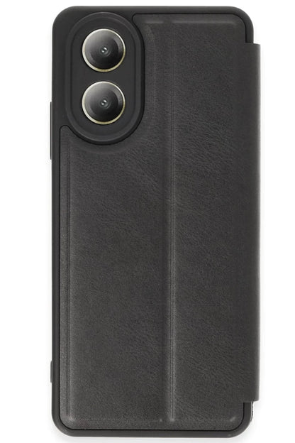 Oppo A38 Kılıf Flip Cover - Siyah