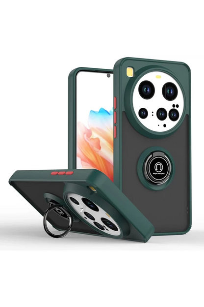 Xiaomi Mi 15 Ultra Kılıf Montreal Yüzüklü Silikon Kapak - Yeşil