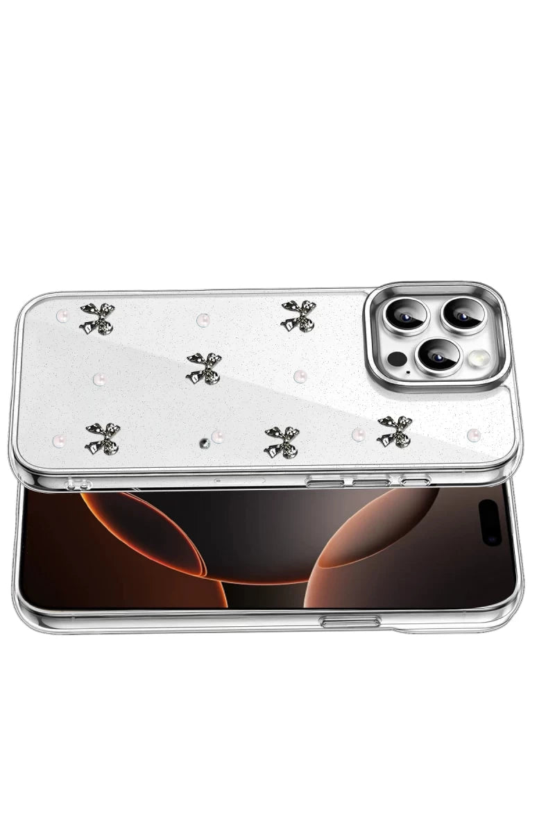Apple iPhone 14 Pro Max Fiyonk Desenli Kapak - Desen 8