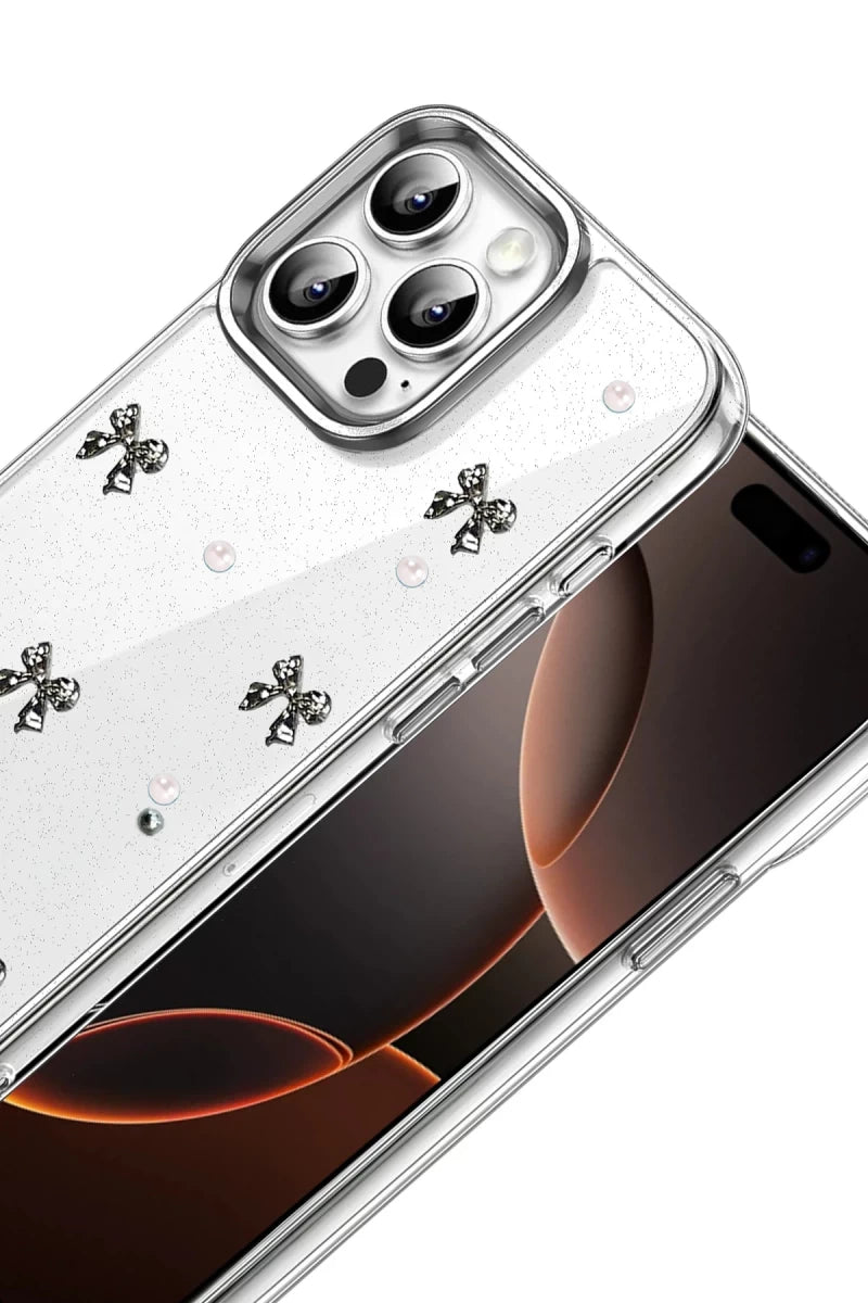 Apple iPhone 14 Pro Max Fiyonk Desenli Kapak - Desen 8