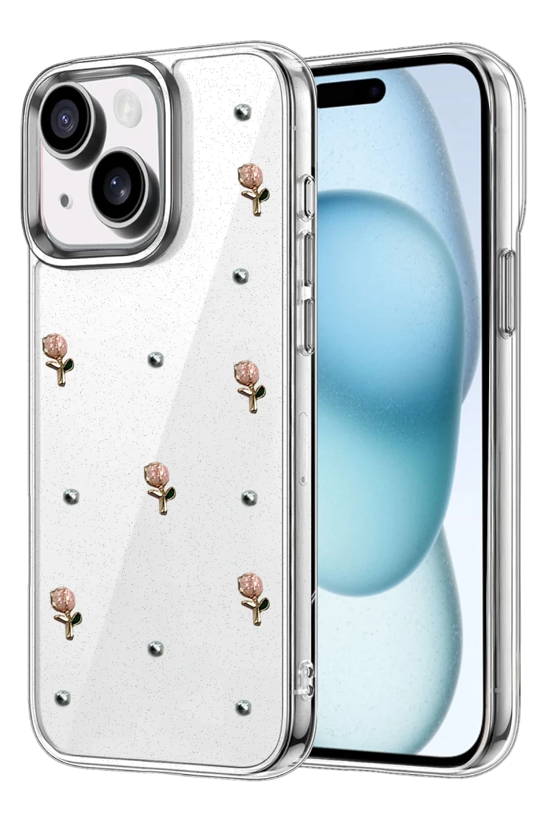 Apple iPhone 15 Fiyonk Desenli Kapak - Desen 6