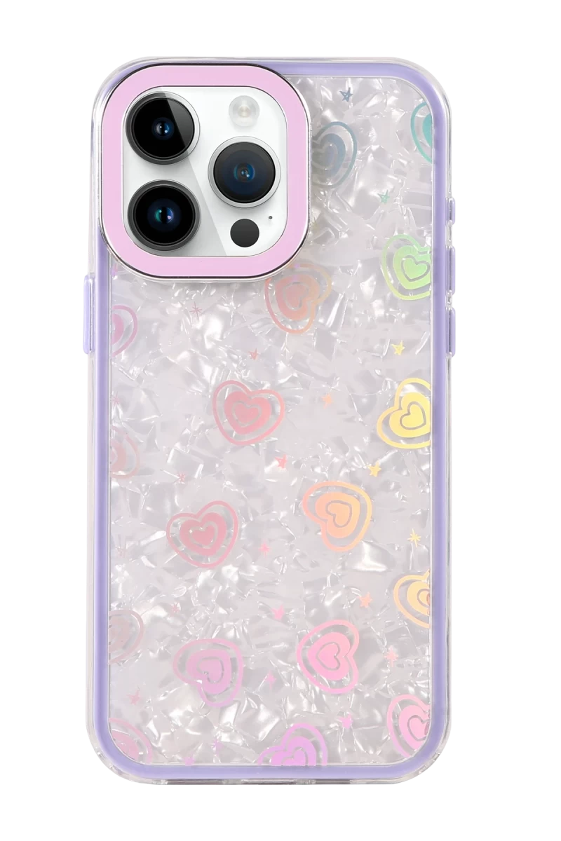 Apple iPhone 15 Pro Lumi Desenli Kapak - Mor