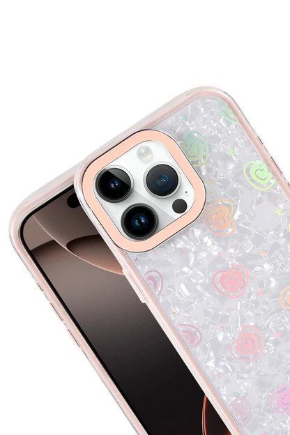 Apple iPhone 15 Pro Lumi Desenli Kapak - Pembe
