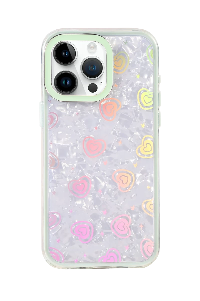 Apple iPhone 15 Pro Max Lumi Desenli Kapak - Yeşil