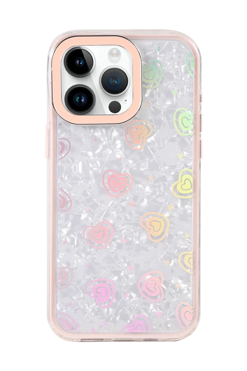 Apple iPhone 16 Pro Max Lumi Desenli Kapak - Pembe