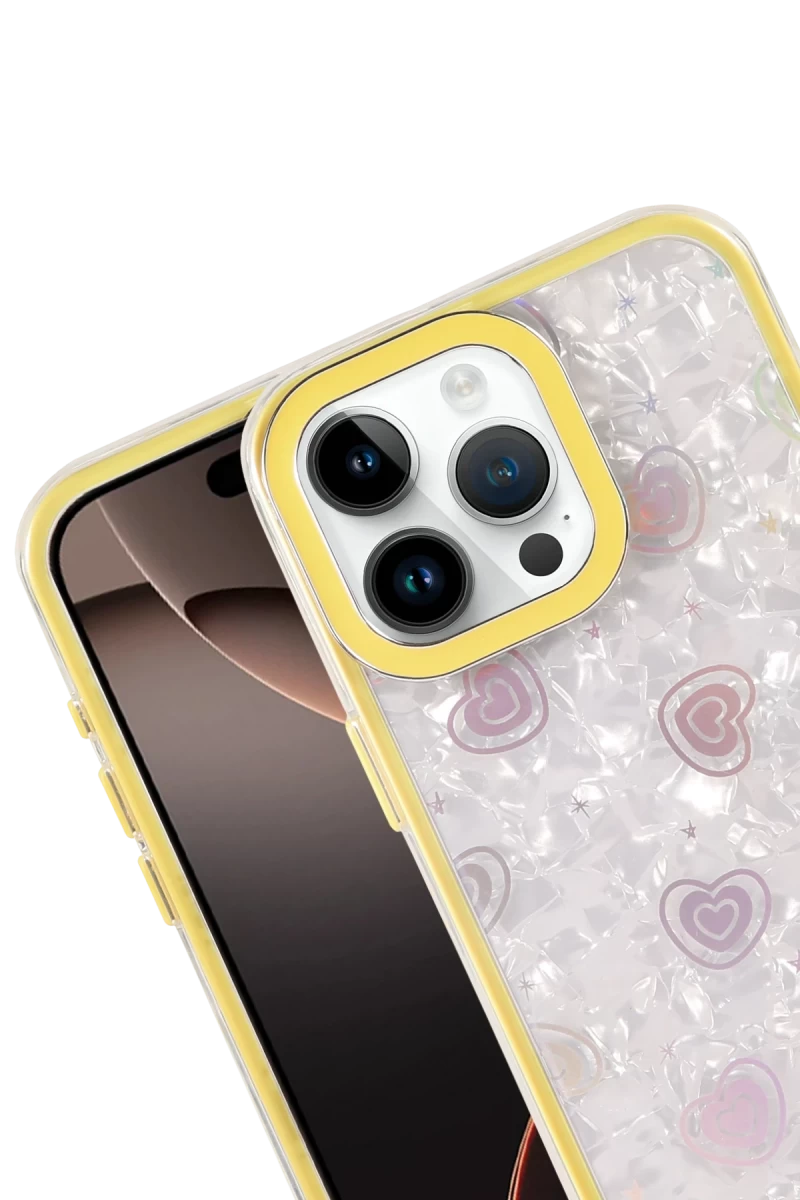 Apple iPhone 16 Pro Max Lumi Desenli Kapak - Sarı