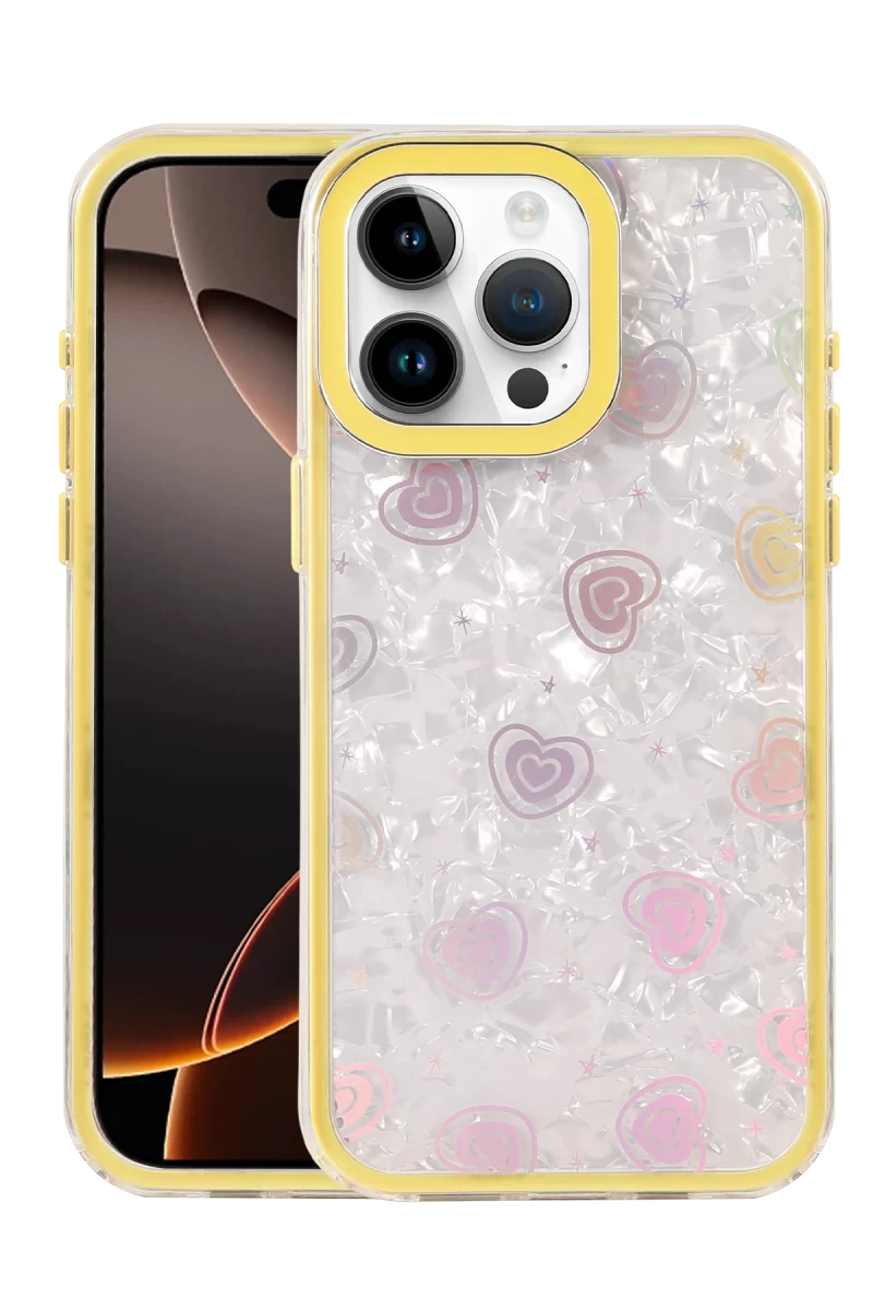 Apple iPhone 16 Pro Max Lumi Desenli Kapak - Sarı