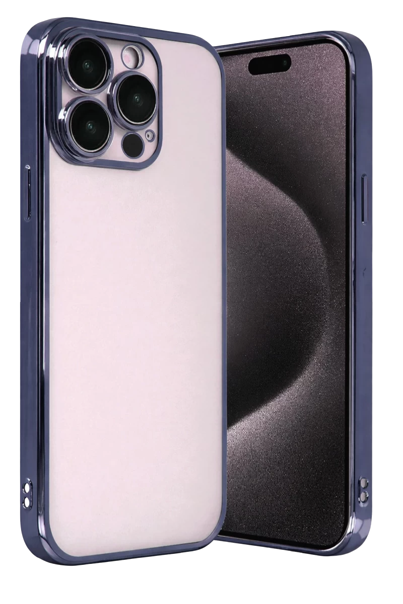 Apple iPhone 15 Pro Max Razer Lensli Silikon - Lacivert