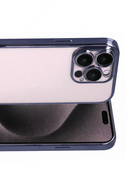 Apple iPhone 15 Pro Max Razer Lensli Silikon - Lacivert