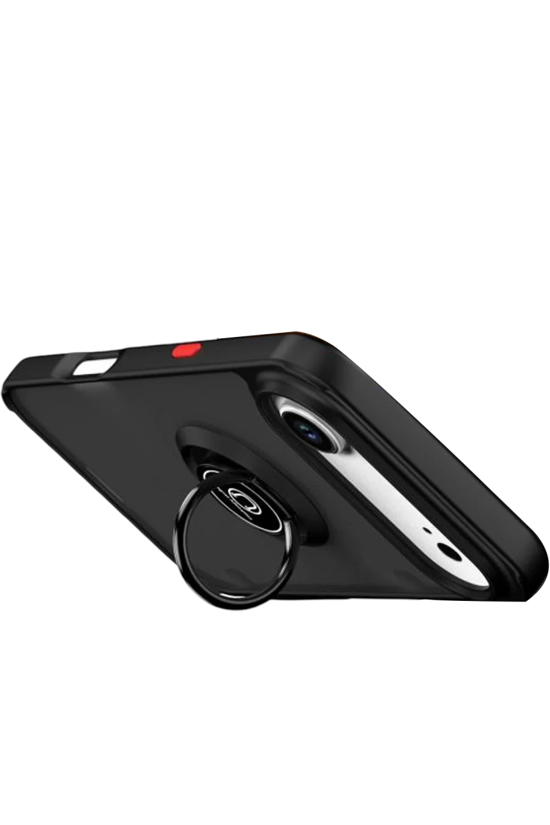 Apple iPhone 17 Air Montreal Yüzüklü Silikon Kapak - Siyah