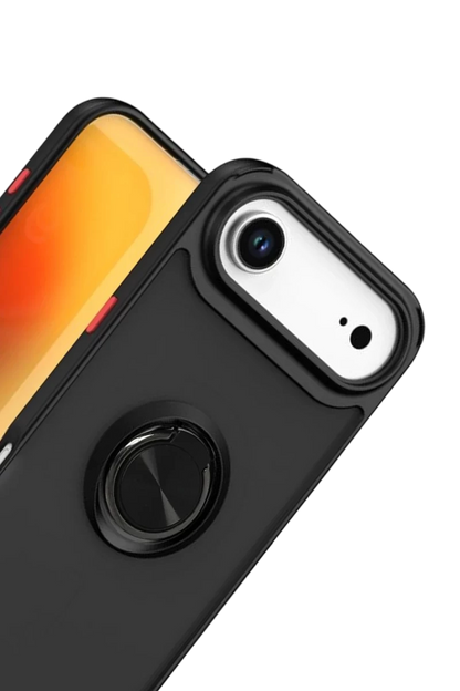 Apple iPhone 17 Air Montreal Yüzüklü Silikon Kapak - Siyah