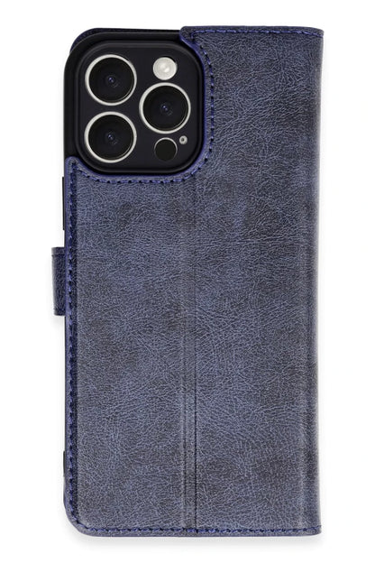 Apple iPhone 16 Pro Max Kılıf Trend S Plus Kapaklı Kılıf - Lacivert