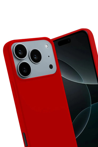 Apple iPhone 17 Pro Max First Silikon - Kırmızı