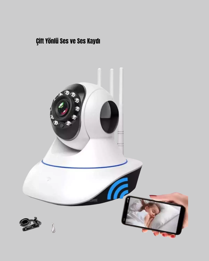 Akıllı IP Güvenlik Kamerası – 1080P HD, Gece Görüşlü, Hareket Algılamalı Yeni Nesil