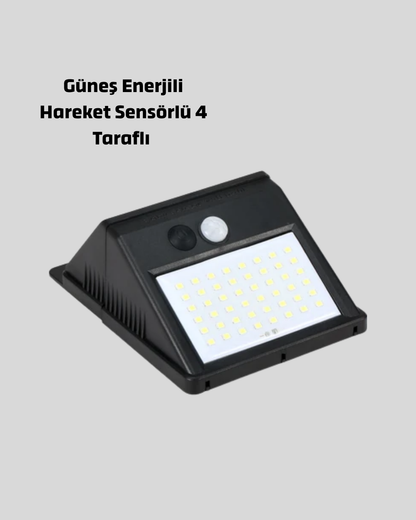 Solar LED Bahçe Aydınlatma – Hareket Sensörlü, Güneş Paneliyle Şarj Olan, IP65 Dayanıklı