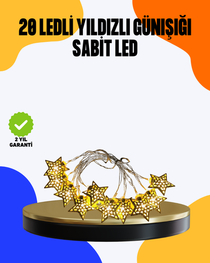 Yıldız Led Işık 5 Metre Dekoratif Aydınlatma Günışığı