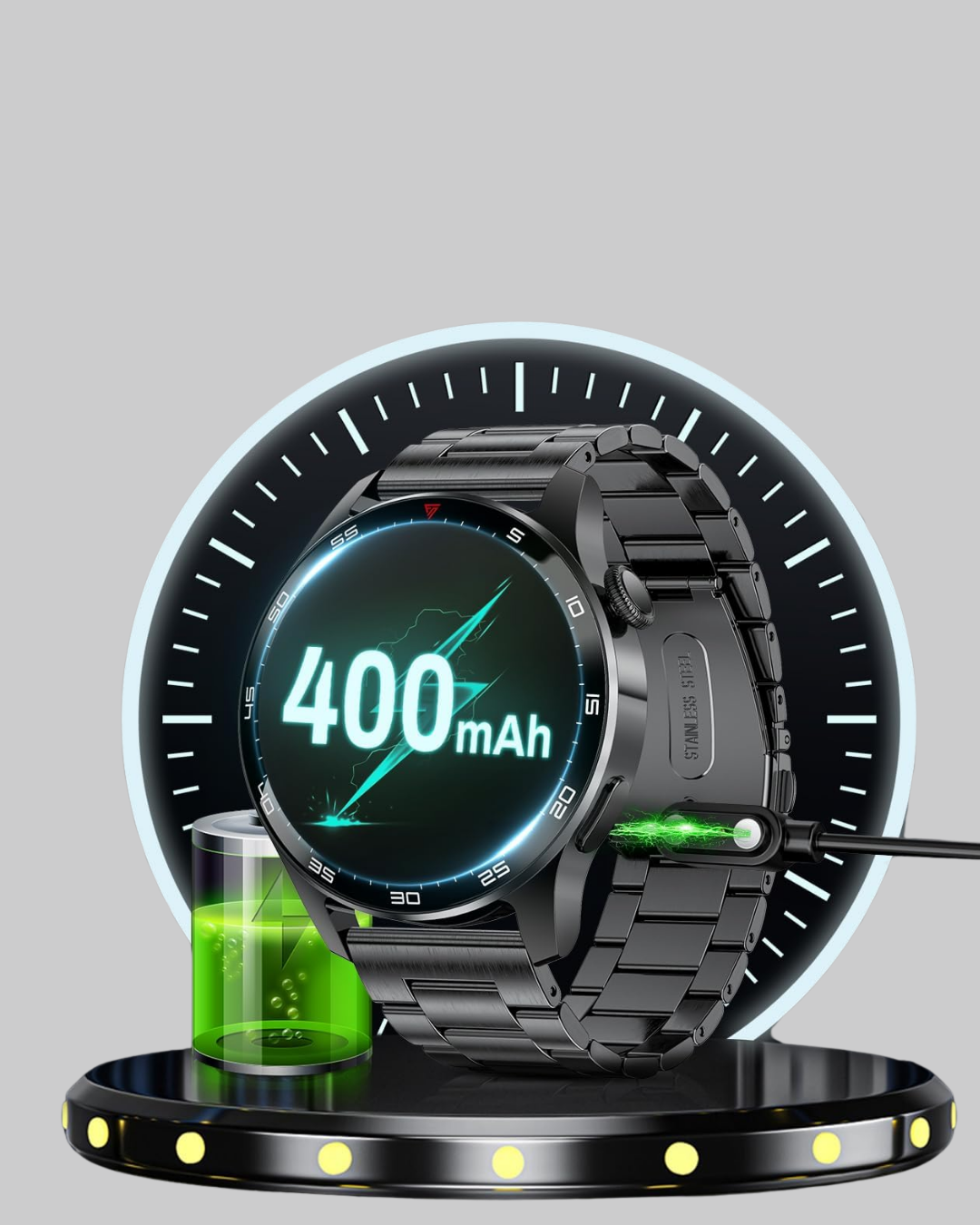 100mAh Şarjlı Akıllı Saat – Mesaj Bildirimi, Müzik Kontrolü ve Ergonomik Tasarım