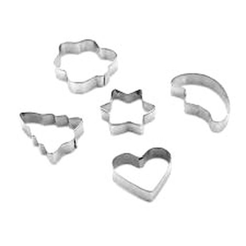 5 Parça Metal Bisküvi Kurabiye Kalıp