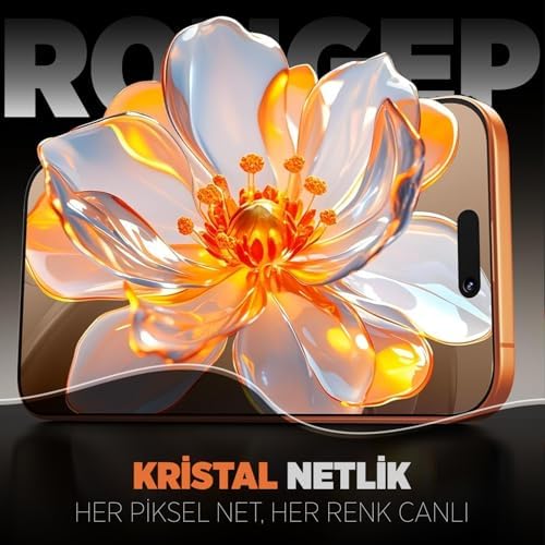 Apple iPhone 17 Pro Max için Ekran Koruyucu 9H Sertlik Anti-Static Temperli Cam Netlik ve Dokunmatiği Etkilemeyen Çizik ve Darbelere Karşı iPhone 17 Pro Max Koruma (2'li Paket)