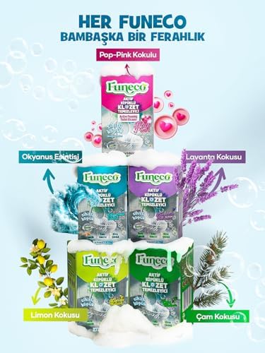 PopPink! Tuvalet Klozet WC Lavabo Temizleyici Aktif Köpüklü Doğa Dostu 4x75g (300g) Aylık Paket