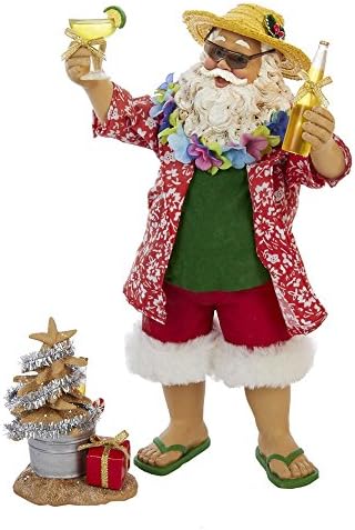 Kurt Adler Fabriche' Beach Noel Baba, 25 cm, 2 Parça set