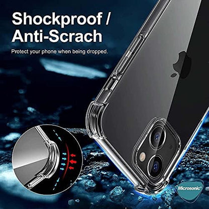 Apple iPhone 13 için Kılıf Shock Absorbing Şeffaf [iPhone 13 ile Uyumlu Kılıf - Şeffaf]