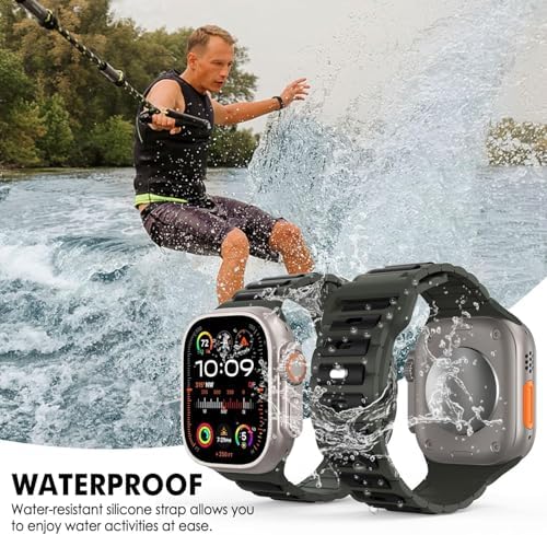 Apple Watch 10 9 8 7 6 SE Ultra Uyumlu 42 44 45 46 49mm Çift Renk Bakla Desen Hibrit Silikon Kordon