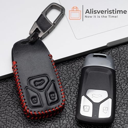 Alisveristime Deri Anahtar Kılıfı (Audi A4 A4L A5 A6L S5 S7 Q5 Q7 TTS ile Uyumlu)
